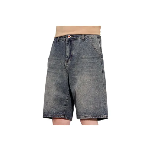 YUQIAN Джинсовые шорты Унисекс Ностальгический синий