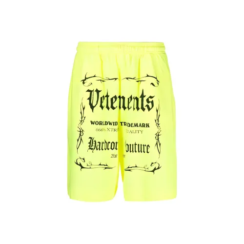 Vetements Желтые Унисекс Спортивные Шорты