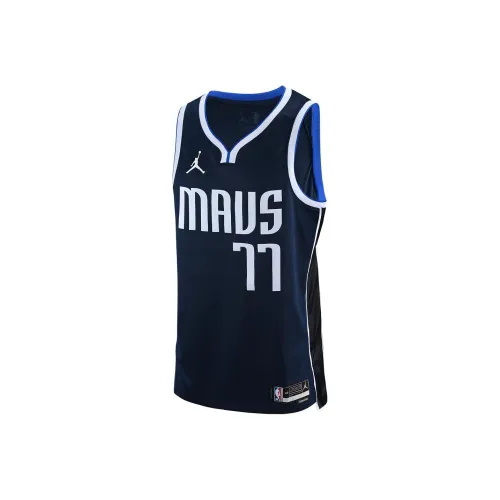 Джордан Luka Doncic Dallas Mavericks Темно-синий Мужская баскетбольная футболка
