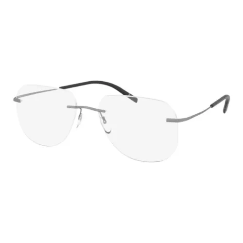SILHOUETTE Titanium Aviator Eyeglass Frames Unisex Silver