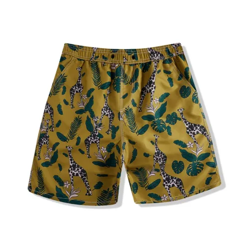 Youyou Пляжные шорты Мужские Жираф Желтый