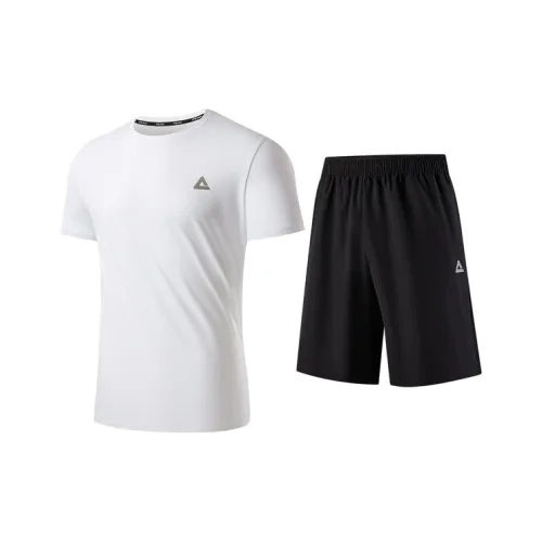 PEAK Повседневная спортивная одежда Мужская Чистый белый черный