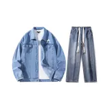 Set (Blue Jacket + Dark Blue Jeans)  
Комплект (Синяя куртка + Темно-синие джинсы)
