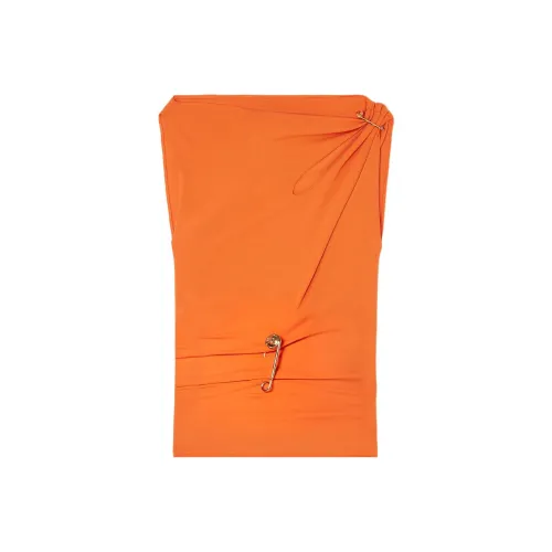 VERSACE Апельсин Женские Короткие Топы