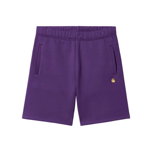 Carhartt WIP SS24 Chase Sweat Short Casual Shorts Men's Purple