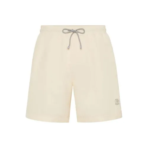 BRUNELLO CUCINELLI Пляжные шорты Мужские Бежевые