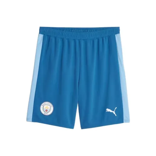 PUMA Коллекция домашней формы Manchester City Светло-синие Мужские Повседневные шорты