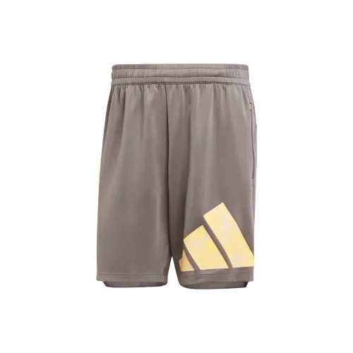 Adidas Workout Логотип KNIT Шорты Повседневные шорты Мужской Уголь