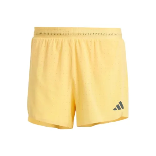 Adidas Adizero Бег Split Shorts Повседневные шорты Мужские Желтые