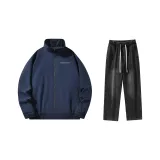 Комплект одежды (Темно-синий топ + Черные джинсы)