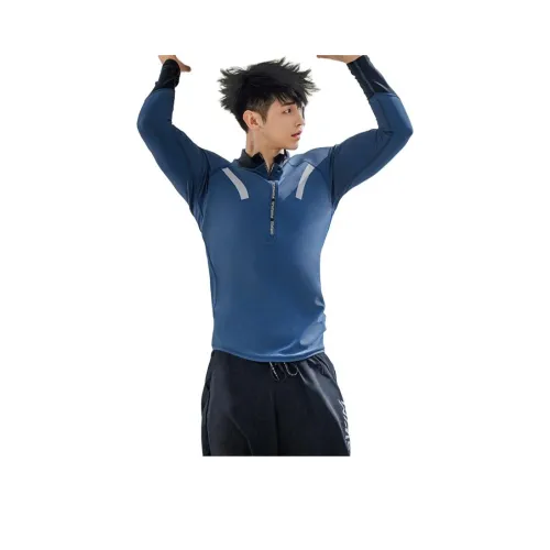 TOSWIM Мужские купальники Мужской [Серебряный Темно-синий] Топ+Шорты