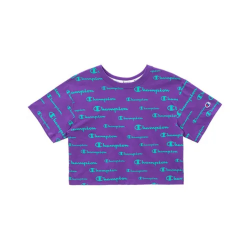 Champion T-Shirt Женская Фиолетовая Японская Версия