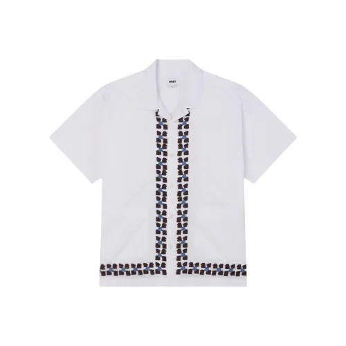 OBEY Белые Мужские Рубашки