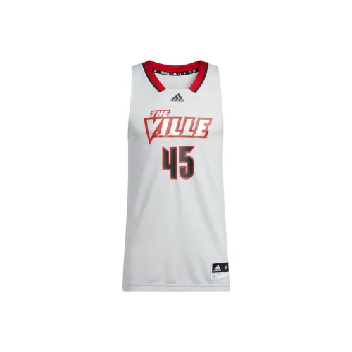 Adidas Белый Мужская баскетбольная майка