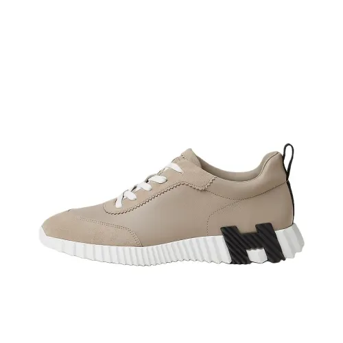 HERMES Bouncing Low Топ Повседневная обувь Мужская Бежевая