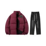 Комплект одежды (Бордовый топ + Черные джинсы)