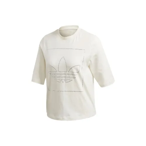 Adidas Originals Комплект с короткими рукавами T-рубашка Женская Белая