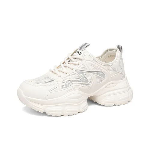 Golden Silk Rabbit Низкий топ кроссовки с толстой подошвой женские