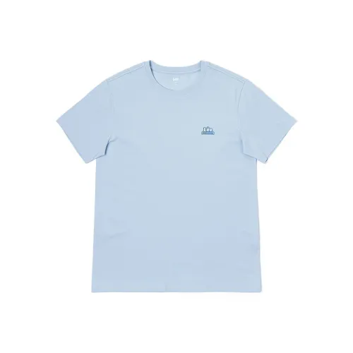 Lee совместный бренд модель Небесно-голубая мужская футболка T-рубашка