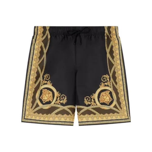 VERSACE SS24 Пляжные шорты Мужские Черные