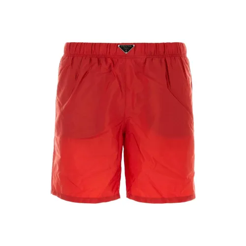 PRADA Red Men's Casual Shorts PRADA Красные Мужские Повседневные Шорты