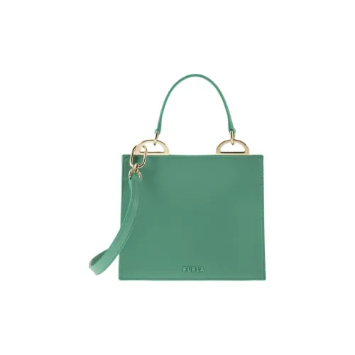 Furla Linea Futura Переработанный Roxy Кожа Effect Ткань Сумка через плечо Сумка Мини Женская Зеленая