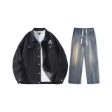 Set (Black Jacket + Nostalgic Blue Jeans)  
Комплект (Черная куртка + Ностальгические синие джинсы)