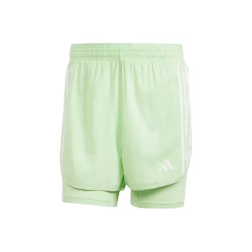 Adidas OWN THE RUN 3 Stripes 2-в-1 Шорты Повседневные Мужские Зеленые