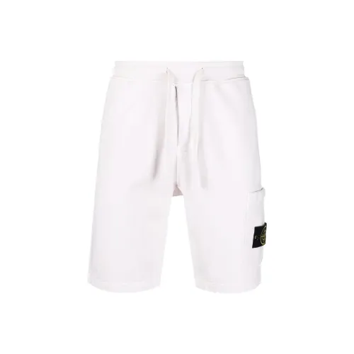 STONE ISLAND Белые Спортивные Шорты для Мужчин