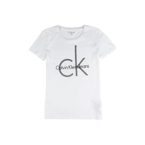 CK Calvin Klein Прямой крой T-рубашка Женская Белая