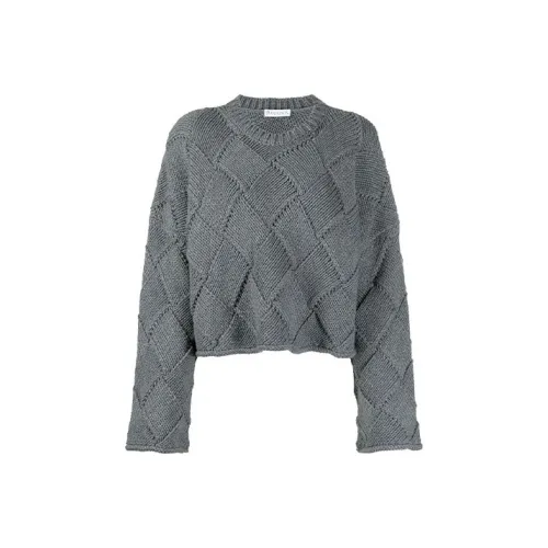 JW Anderson FW21 Свободный крой Свитер Женский Серый