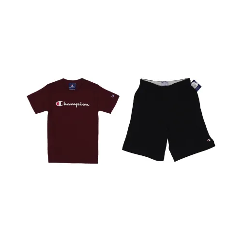 Champion Повседневная Спортивная Одежда Унисекс Бордовый+Черный