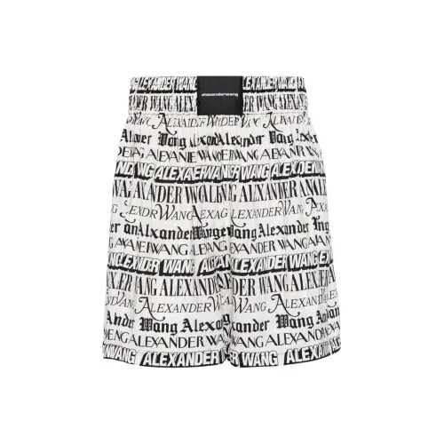 Alexander Wang SS24 Повседневные шорты Унисекс Белый Черный