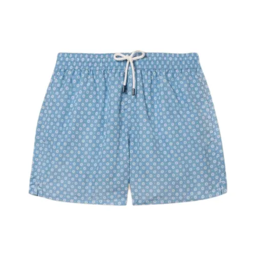 FEDELI Пляжные шорты Мужские Цвет вискозный Синий