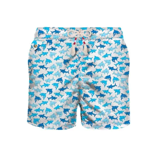 MC2 SAINT BARTHELEMY Светлый Плавательный Шорты с принтом Sharks пляжные шорты мужские светло-синие