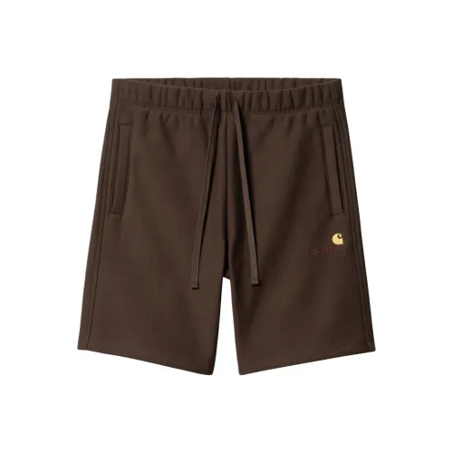 Carhartt WIP American Script Sweat Short Casual Shorts Men's Brown
