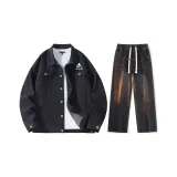 Set (Black Jacket + Black Jeans)  
Комплект (Черная куртка + Черные джинсы)