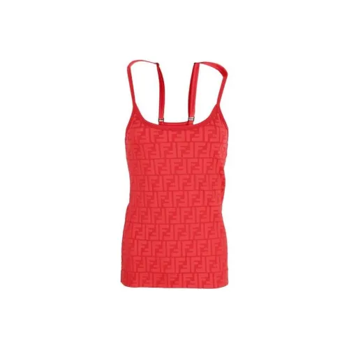 FENDI Женские Майки Красного Цвета