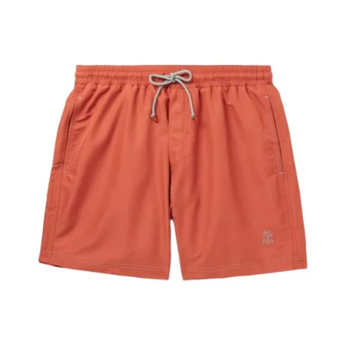 BRUNELLO CUCINELLI Пляжные шорты Мужские Оранжевые