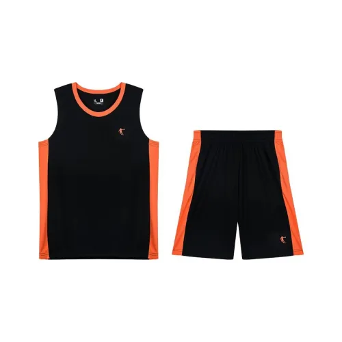 QIAODAN Повседневная спортивная одежда Мужской Черный Атомный оранжевый