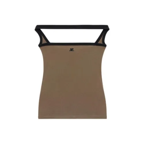 COURREGES SS24 Майка Женская Камуфляж Зеленый Зеленый Камуфляж