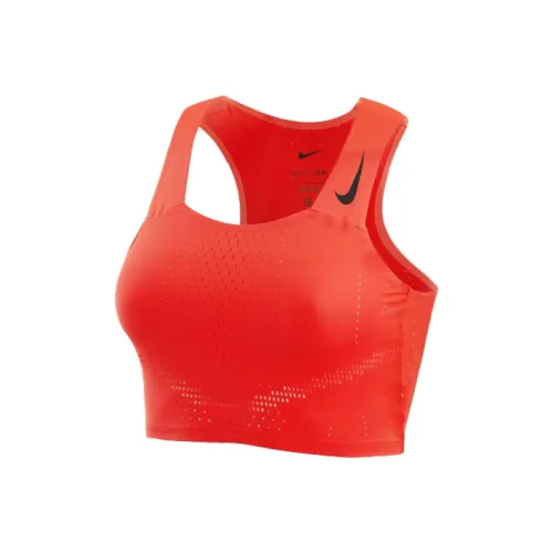 nike Бег Майка Женская Оранжевая Красная