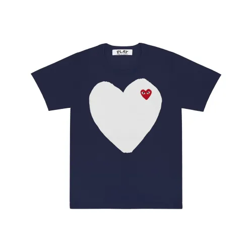 CDG Play Стандартная T-рубашка Женская Темно-синий