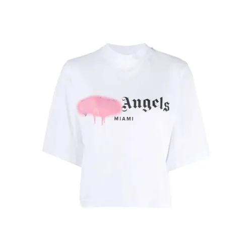 PALM ANGELS Белый Женские Короткие Топы