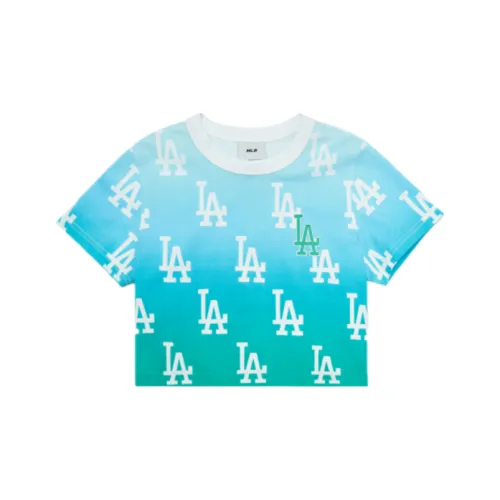 MLB Gradient Monogram T-Shirt Женская Озерный Синий