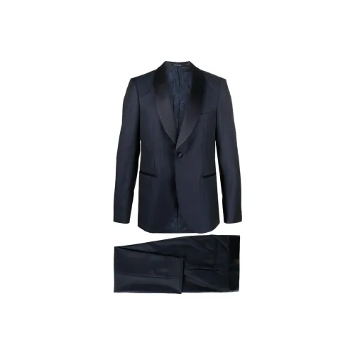 EMPORIO ARMANI SS23 Бизнес-костюм Мужской Полуночный Синий
