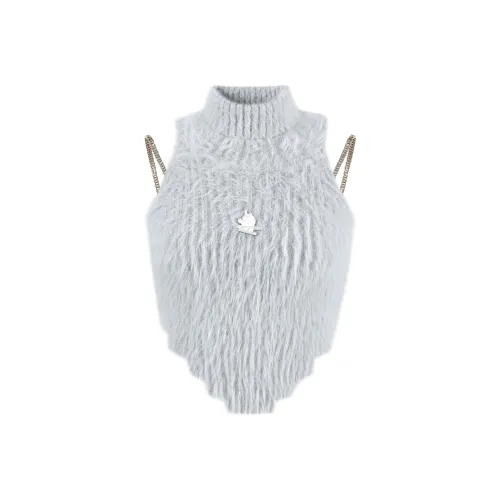 WEIRD MARKET Майка Женская Серого цвета