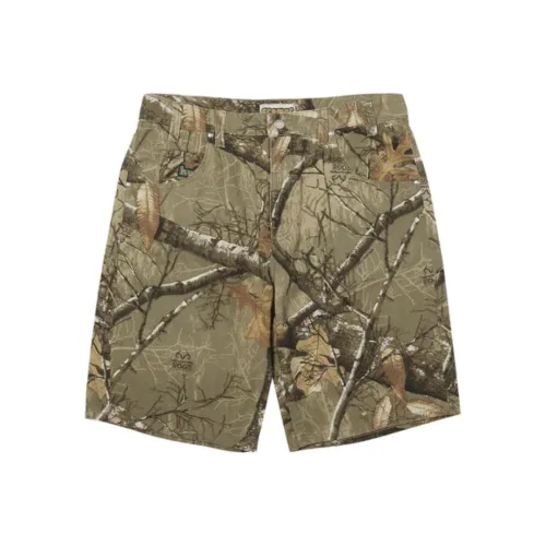 HUF REALTREE Co Бренд Коричневый Унисекс Джинсовые шорты