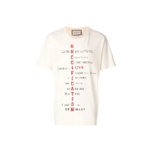 GUCCI Т-рубашка с оборванным рукавом женская цвет экрю