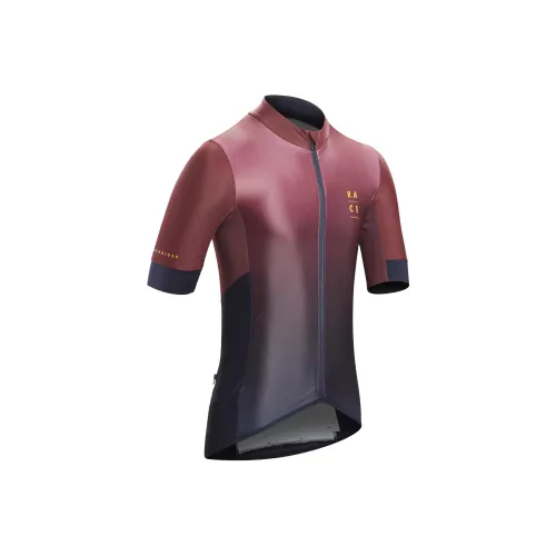 DECATHLON Темно-бордовый мужской велосипедный костюм